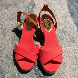 Coach Wedge Heel Henley Sandals, Sz 11.